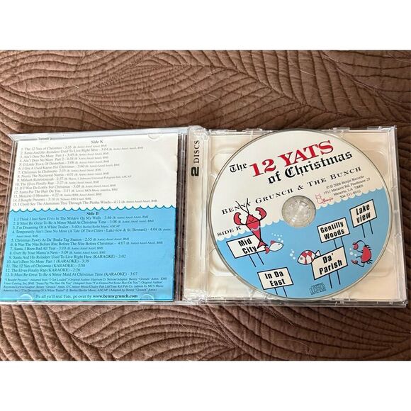 BENJIE RECORDS - "The 12 Yats of Christmas" by Benny Grunch & The Bunch, 2-Discs - Picture 3 of 4
